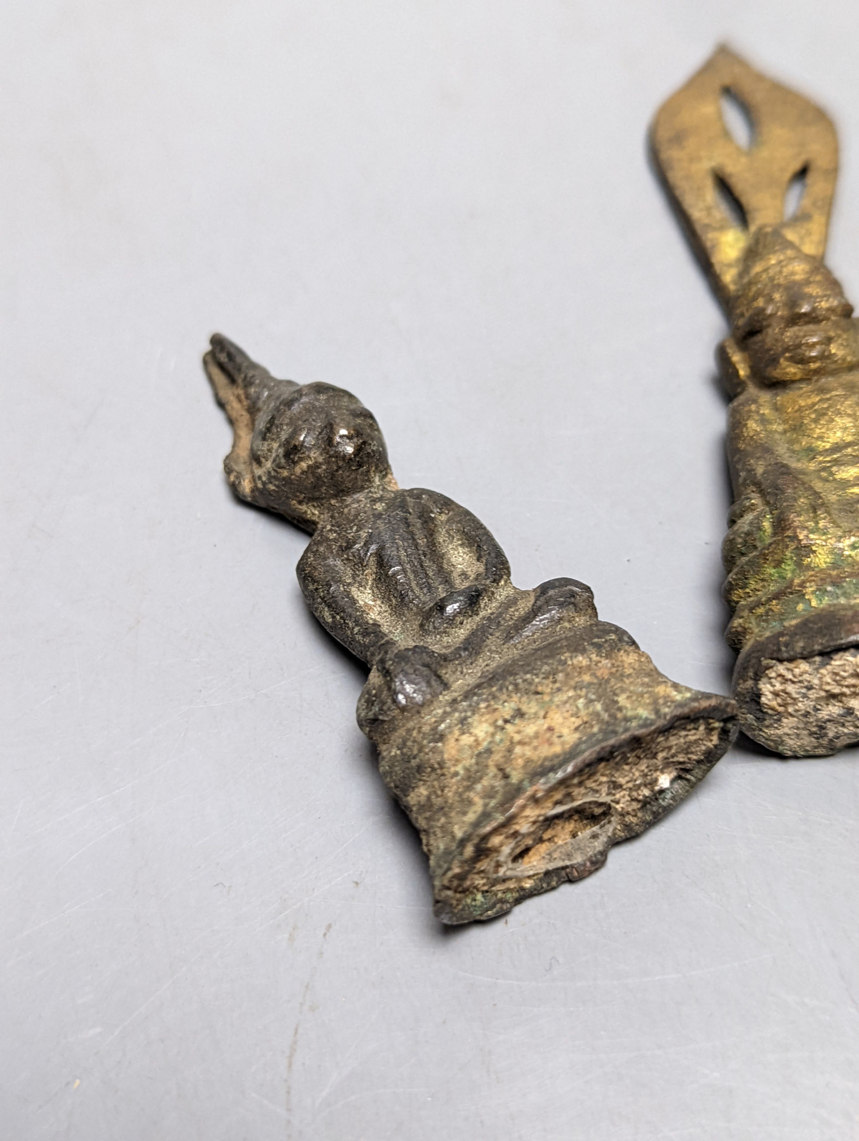 Four brass Buddha